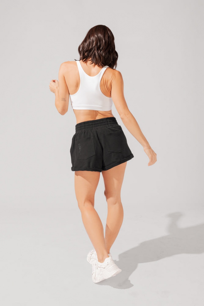 POPFLEX Ooey Gooey Lounge Shorts with Pockets Schwarz | 43GIDWOJL