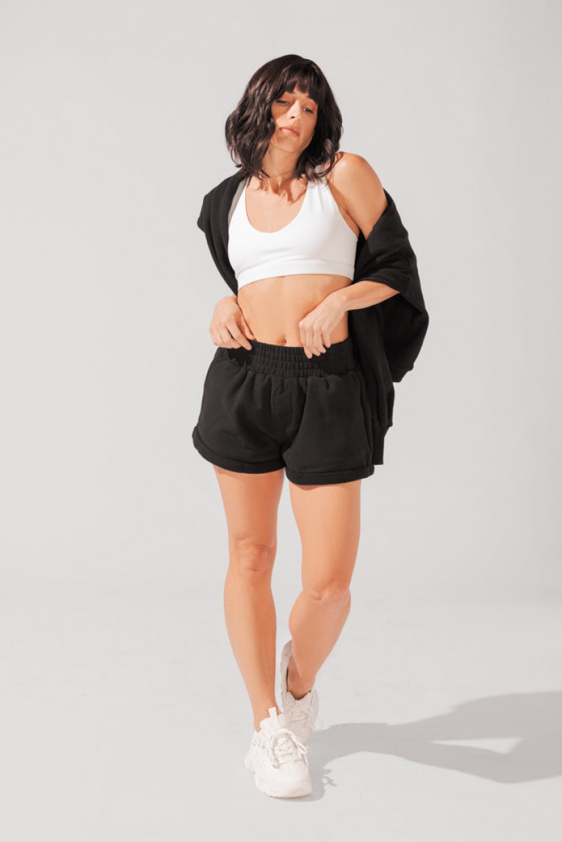 POPFLEX Ooey Gooey Lounge Shorts with Pockets Schwarz | 43GIDWOJL