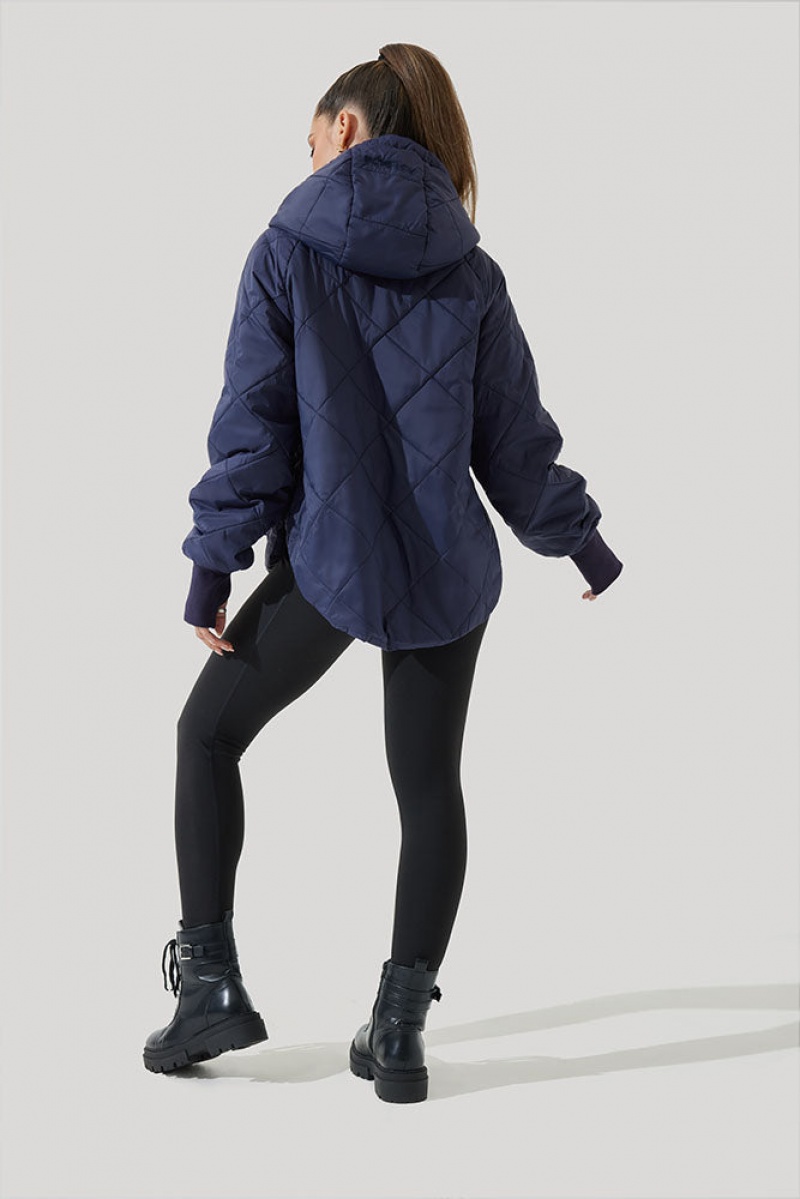 POPFLEX Pillow Packable Puffer Jacket Navy | 58CKTPMAS