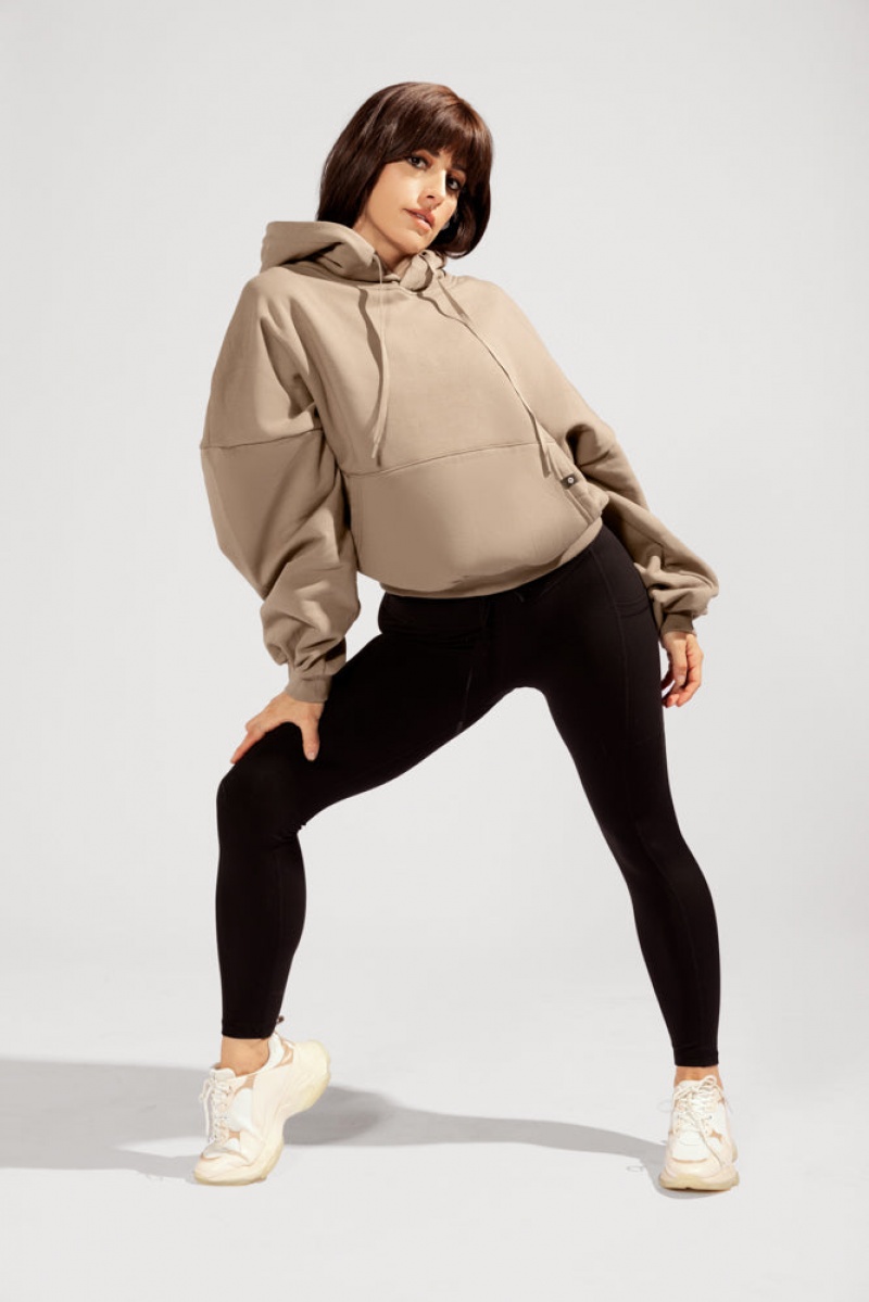 POPFLEX Pullover Cloud Hoodie Milk Tea | 53QOWDJPU