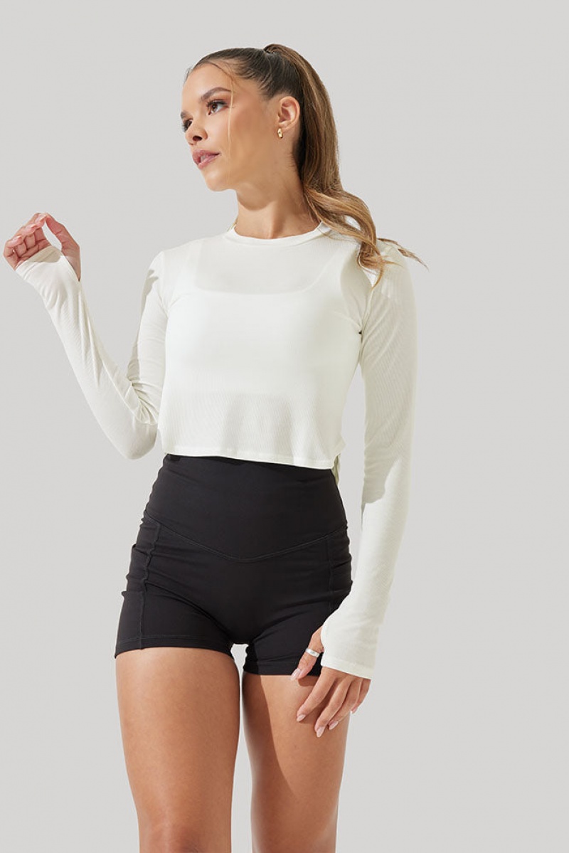 POPFLEX Refine Long Sleeve Top Weiß | 71WTVOGLP