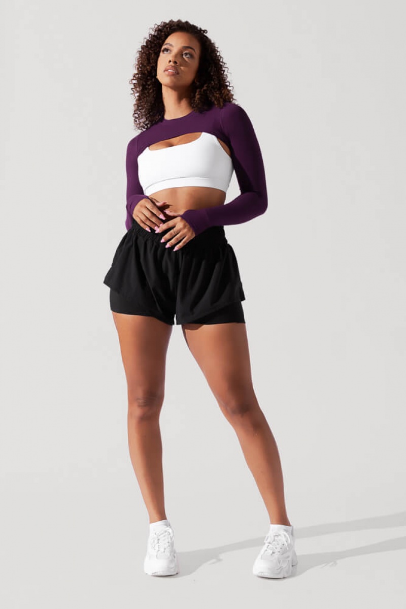 POPFLEX Relevé Gerippt Shrug Winter Plum | 02PYNTXCQ