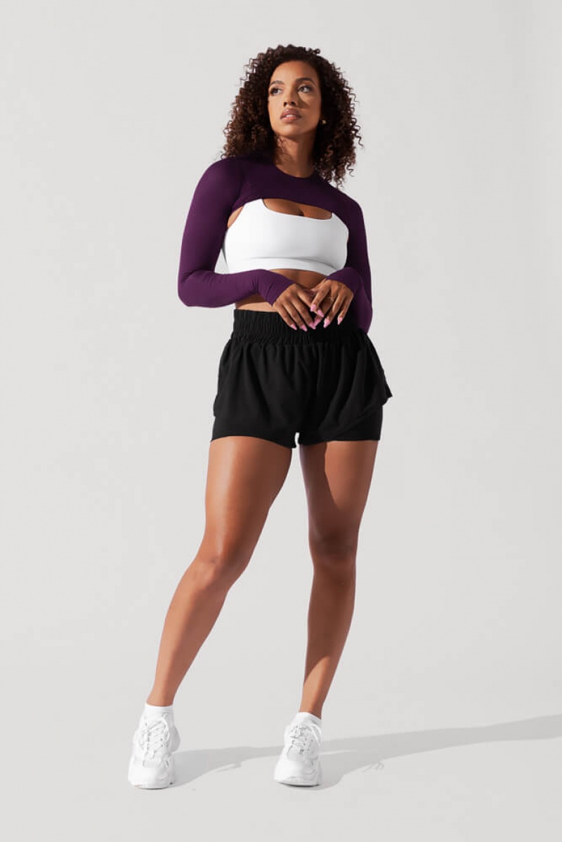 POPFLEX Relevé Gerippt Shrug Winter Plum | 02PYNTXCQ