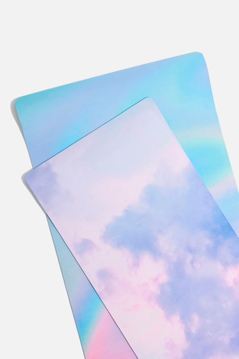 POPFLEX Super Weite 32” Vegan Wildleder Yoga Mat Holographic | 31LETKYJN