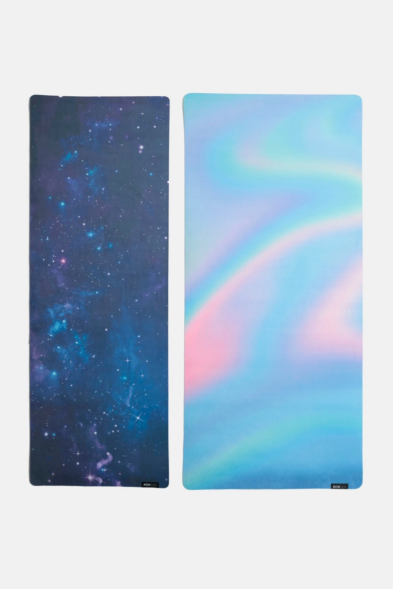 POPFLEX Super Weite 32” Vegan Wildleder Yoga Mat Holographic | 31LETKYJN