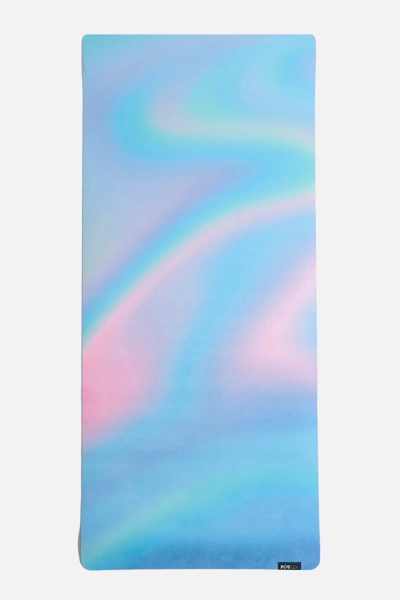 POPFLEX Super Weite 32” Vegan Wildleder Yoga Mat Holographic | 31LETKYJN