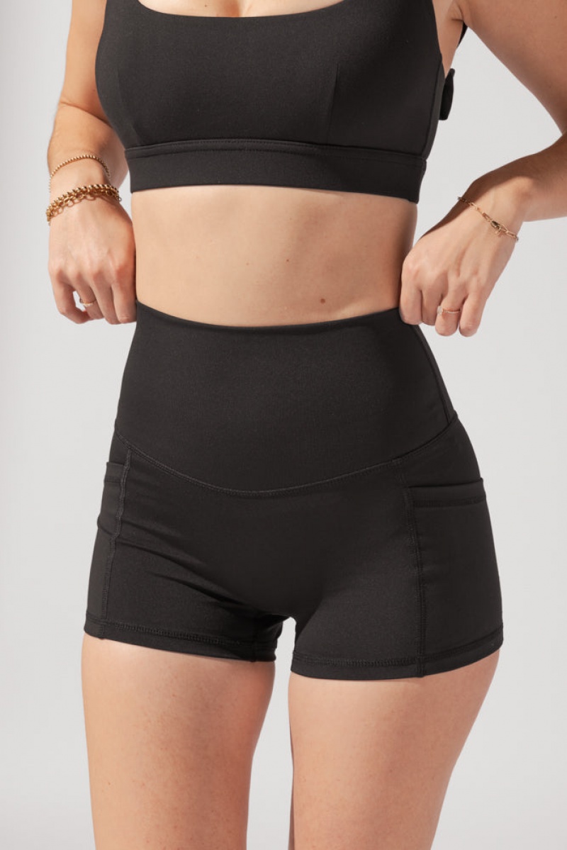 POPFLEX Supersculpt Booty Kurzes (Soft Touch) Schwarz | 49YLOVFAJ