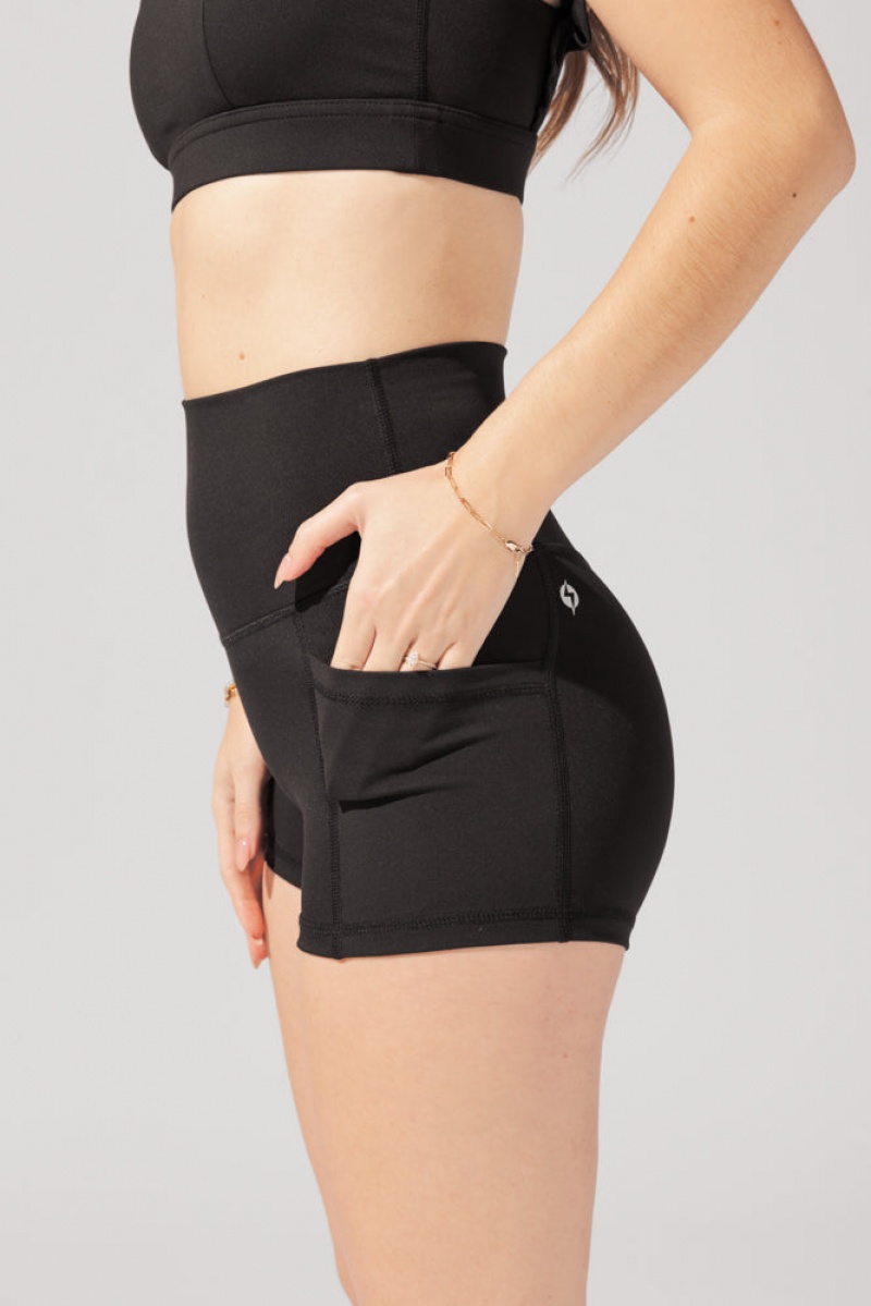 POPFLEX Supersculpt Booty Kurzes (Soft Touch) Schwarz | 49YLOVFAJ