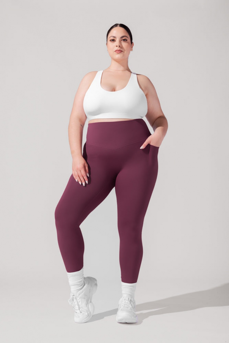 POPFLEX Supersculpt™ Leggings with Pockets (Pet Hair Resistant) Plum | 89LRAMVHB