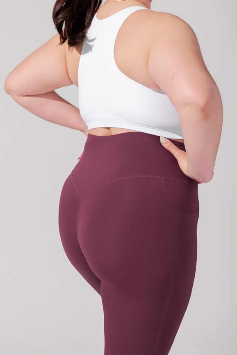 POPFLEX Supersculpt™ Leggings with Pockets (Pet Hair Resistant) Plum | 89LRAMVHB