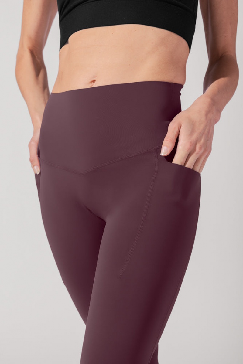 POPFLEX Supersculpt™ Leggings with Pockets (Pet Hair Resistant) Pecan | 64OTEZYJM