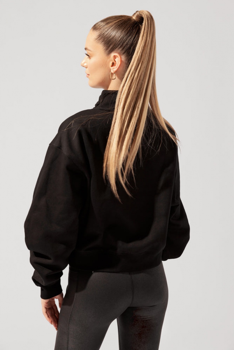 POPFLEX Uptown Mockneck Sweatshirt Schwarz | 90URAOBLH