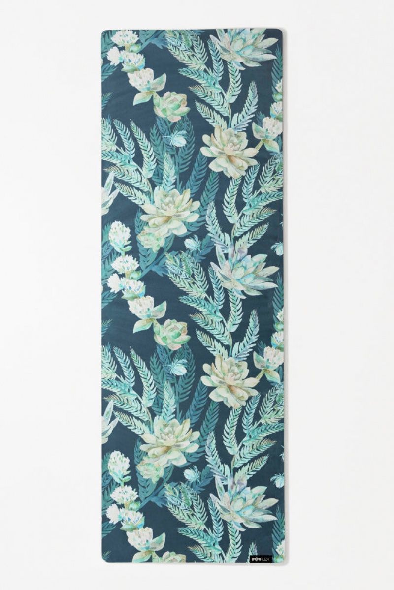 POPFLEX Vegan Wildleder Yoga Mat Flourishing Foliage | 49LFARKVY