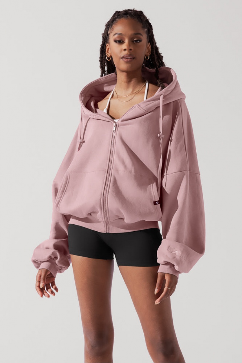 POPFLEX Zip Cloud Hoodie Blush | 05LEIBKMN