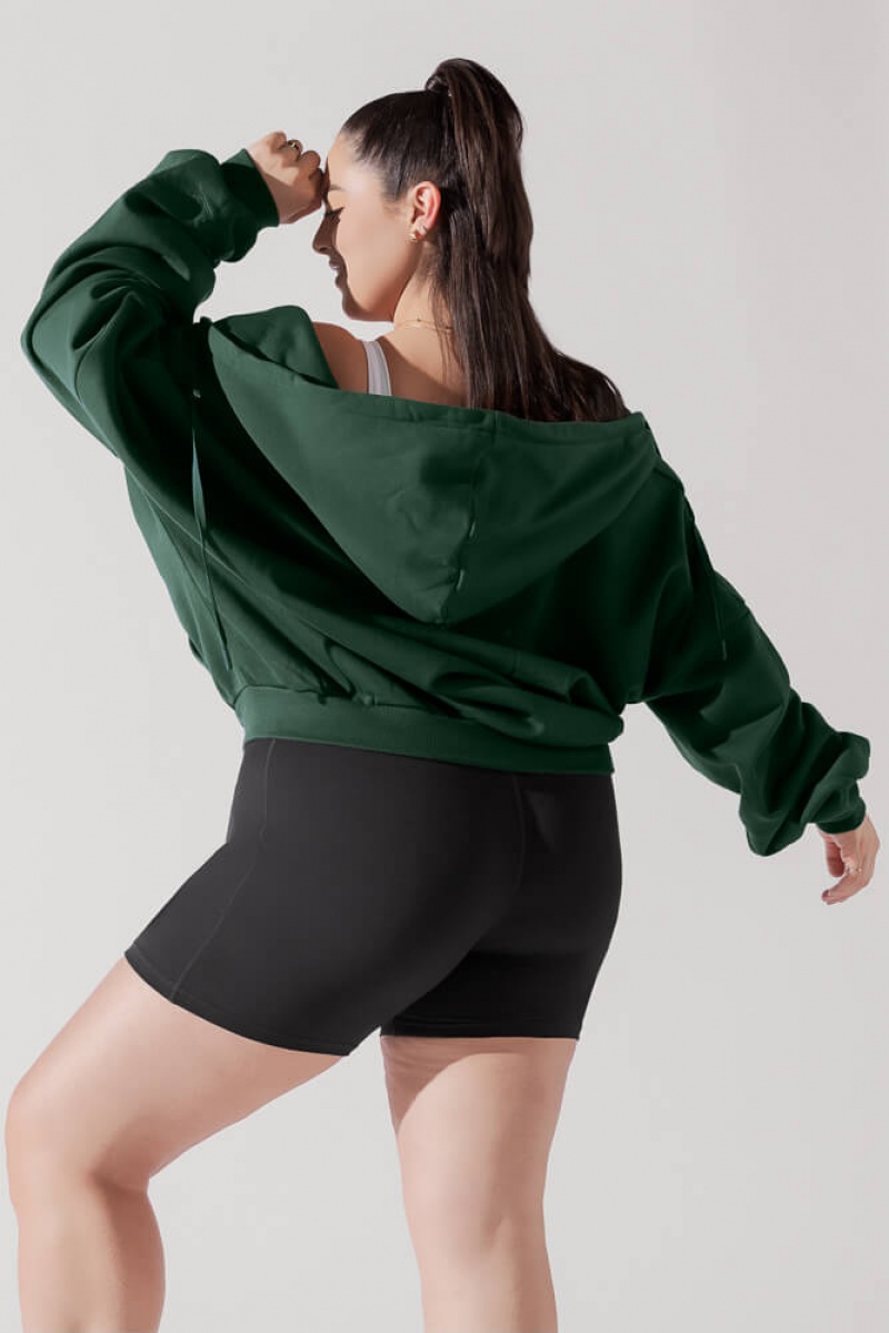 POPFLEX Zip Cloud Hoodie Grün | 84VYHUOMC